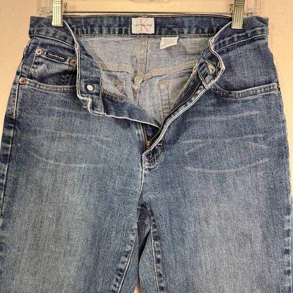 Calvin Klein VTG Classic Bootcut Blue Denim Jeans Stretch Medium Whisker Size 6 - Picture 6 of 6